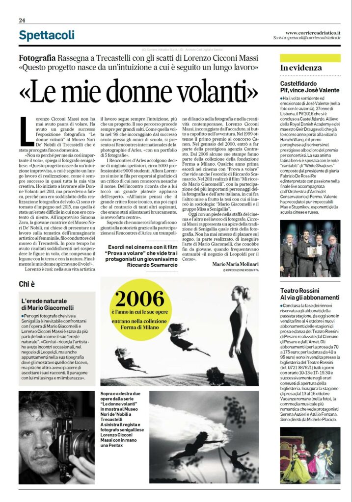 Mario Maria Molinari Corriere Adriatico 27 giugno 2016