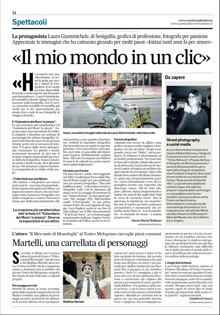 Mario Maria Molinari Corriere Adriatico 9 gennaio 2018