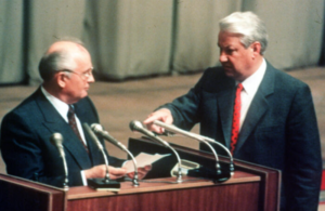 Gorbaciov e Eltsin
